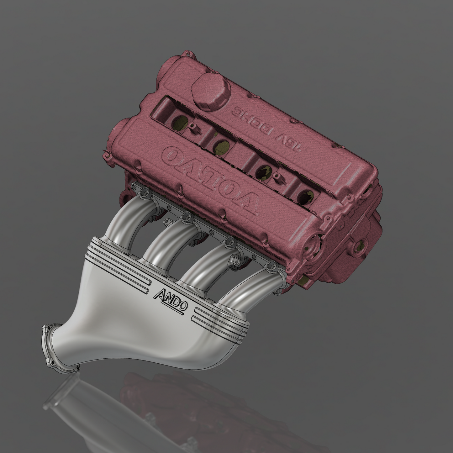 Volvo b234f intake manifold cast aluminium CAD designed performance redblock b230 volvo 240 volvo 740 16v