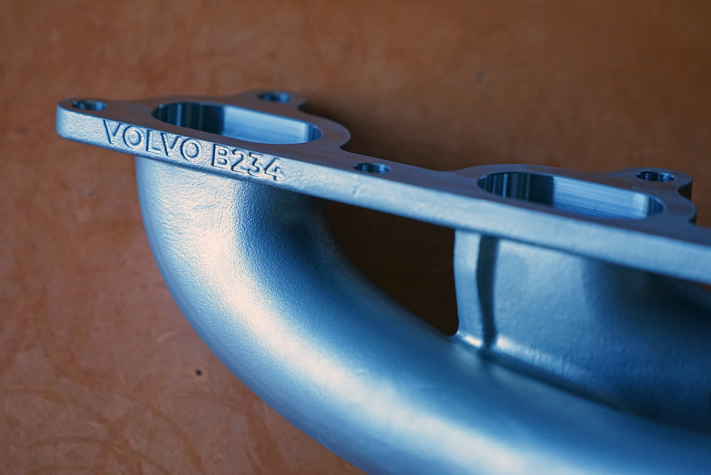 Volvo B234F 16-valve cast turbo exhaust manifold. 347 Stainless steel detail