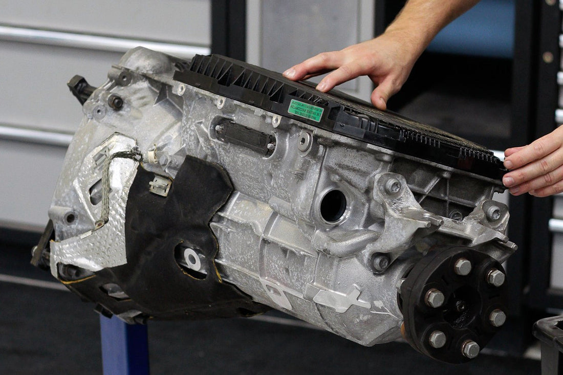 8HP50 on engine stand during Install of Turbolamik TCU