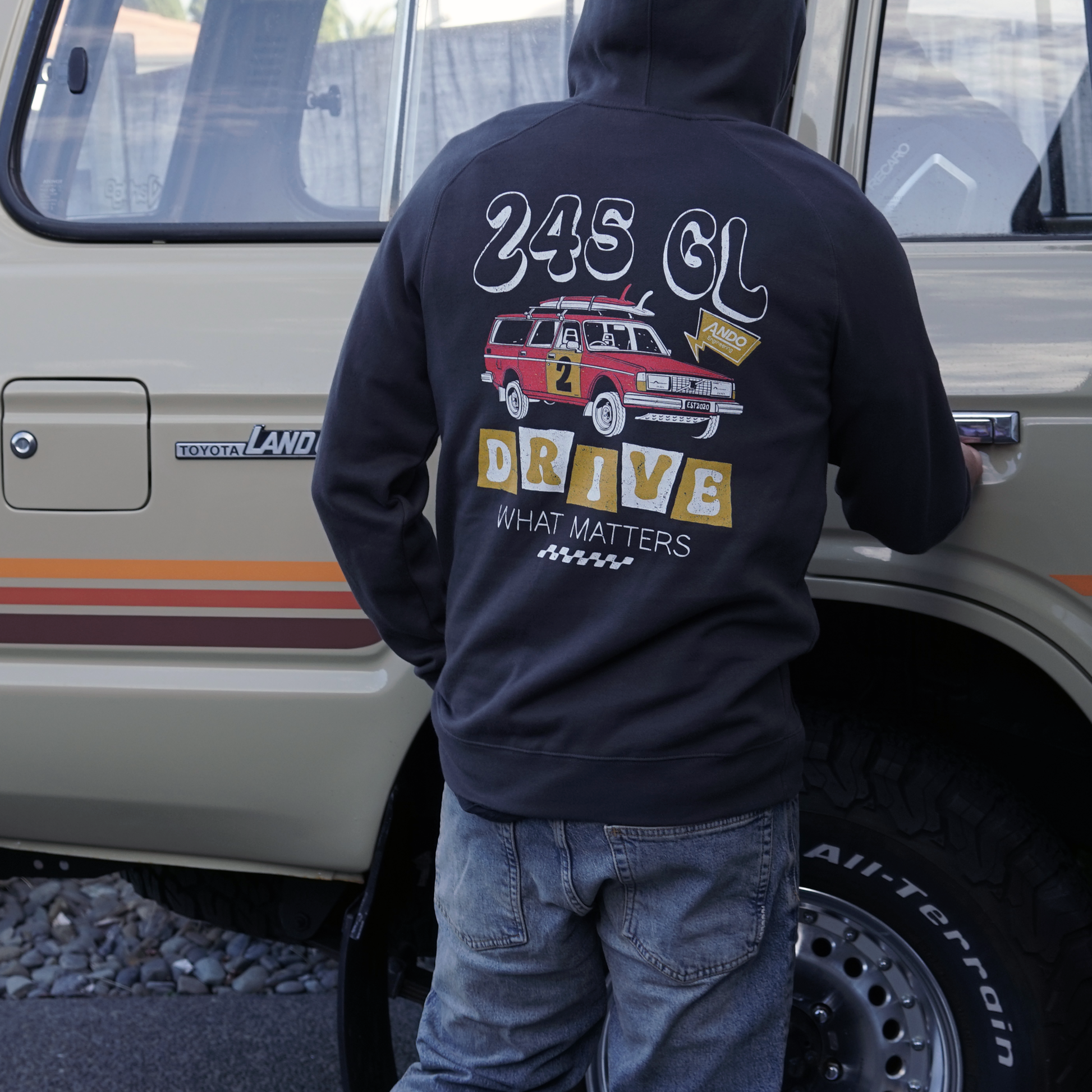 Volvo 245 Hoodie Jumper volvo redblock 240 Ando Engineering