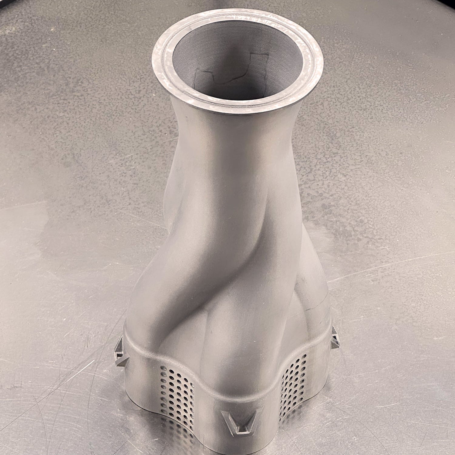 Metal 3D printed stainless steel merge collector demonstrating additive manufacturing and engineering capability