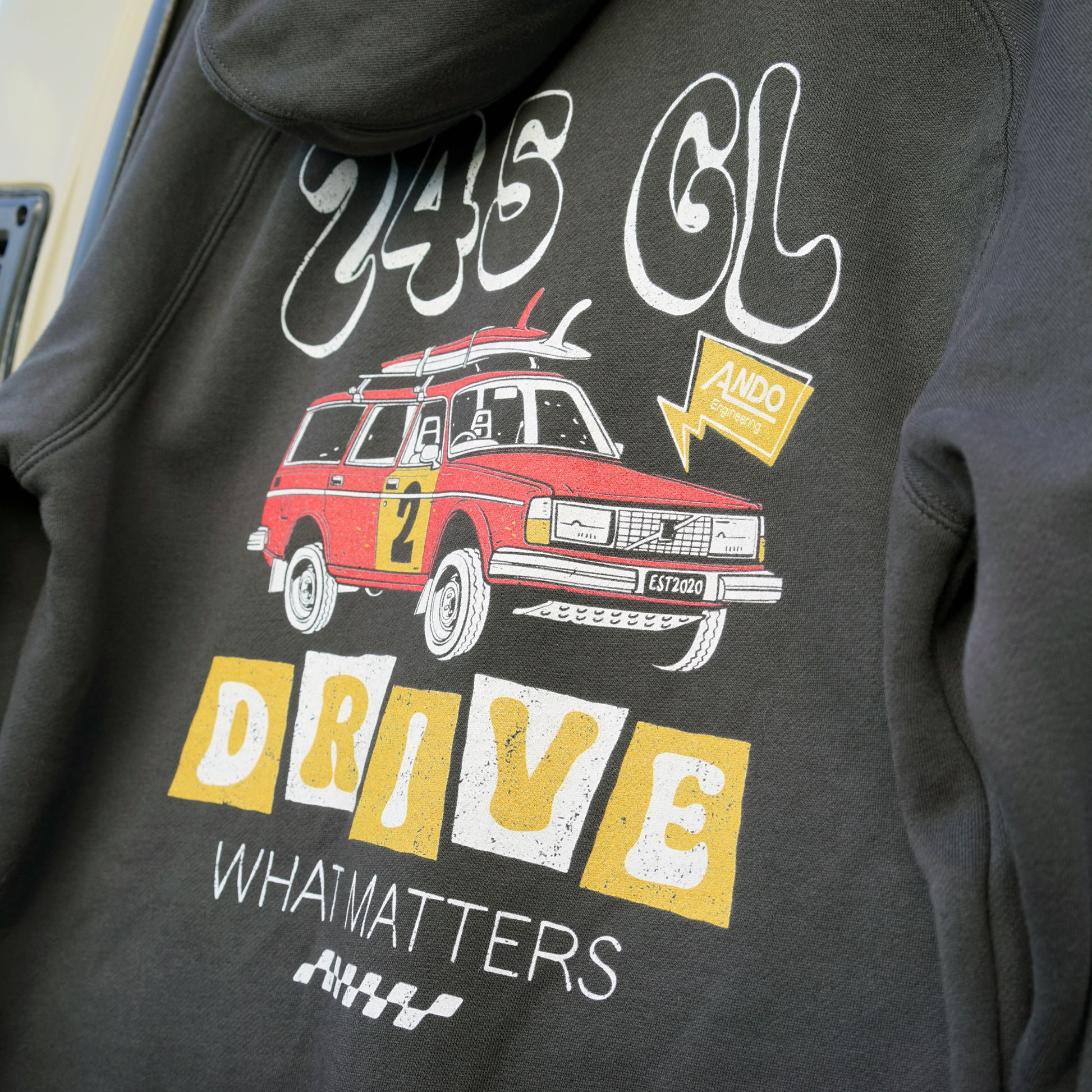 Volvo 245 Hoodie Jumper volvo redblock 240 Ando Engineering